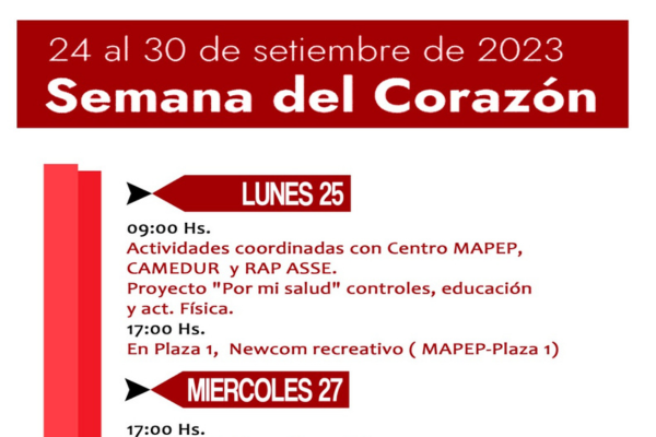 Semana del corazón del 24 al 30 de Setiembre