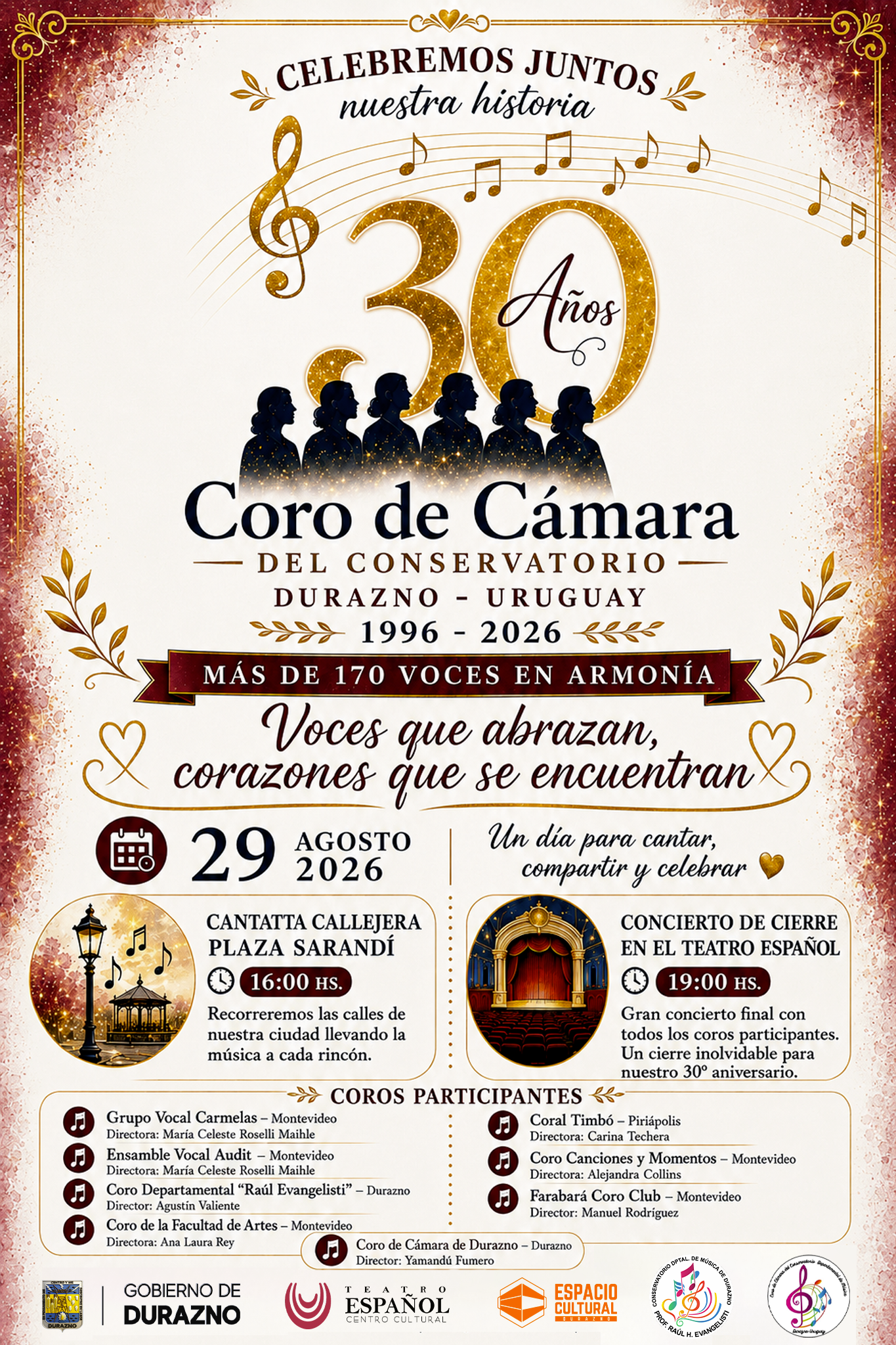 Concierto 30 aniversario del Coro de Cámara del Conservatorio de Música de Durazno