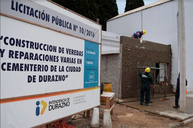 obras cementerio de durazno